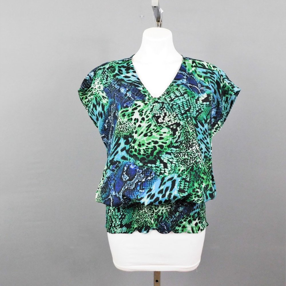 Sofia Vergara Women Shirt Blue Multi S